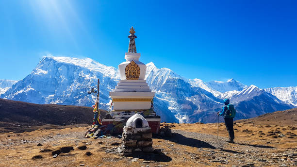 Buddhist stupa at Annapurna Circuit Trek