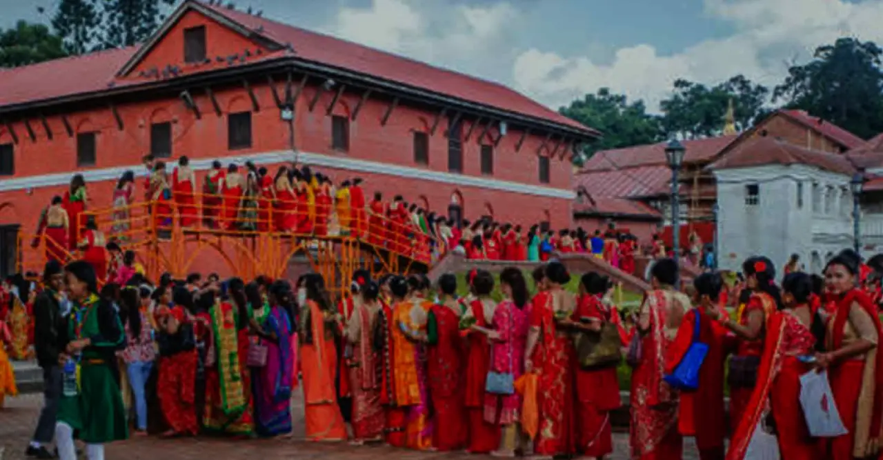 celebration-of-teej-festival-in-nepal